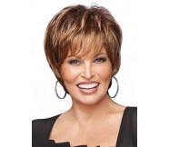 Short Straight Brunette Raquel Welch Wig