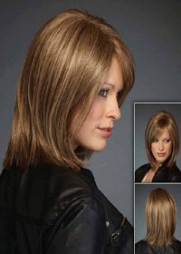 Inspired Brown Shoulder Length Womens Wig