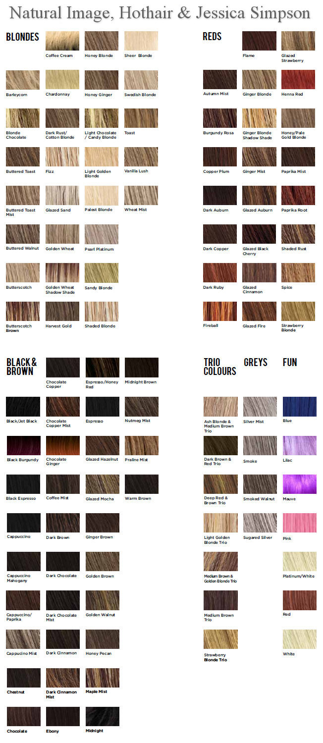 And Hair Colour Charts